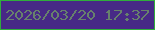 文字の大きさ：4、枠の色：30ad3c、背景の色：472986、文字の色：67816c 無料ブログパーツのブログ時計