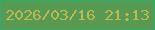 文字の大きさ：4、枠の色：30ad6d、背景の色：599a53、文字の色：bbb953 無料ブログパーツのブログ時計