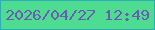 文字の大きさ：2、枠の色：30aeb7、背景の色：4edc90、文字の色：695bb6 無料ブログパーツのブログ時計