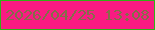 文字の大きさ：3、枠の色：30b116、背景の色：f91b82、文字の色：836e49 無料ブログパーツのブログ時計