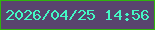 文字の大きさ：5、枠の色：30b40d、背景の色：59446e、文字の色：43f9c5 無料ブログパーツのブログ時計