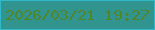 文字の大きさ：5、枠の色：30b9cb、背景の色：31948f、文字の色：51852a 無料ブログパーツのブログ時計