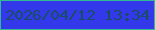 文字の大きさ：2、枠の色：30bb94、背景の色：3339eb、文字の色：184e64 無料ブログパーツのブログ時計