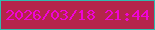 文字の大きさ：3、枠の色：30bbae、背景の色：b5244b、文字の色：ef04d6 無料ブログパーツのブログ時計