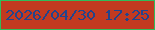 文字の大きさ：4、枠の色：30bc5a、背景の色：c23a20、文字の色：22448c 無料ブログパーツのブログ時計