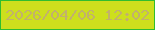 文字の大きさ：3、枠の色：30bd2f、背景の色：cddf1d、文字の色：c2b16c 無料ブログパーツのブログ時計