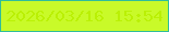 文字の大きさ：2、枠の色：30bd9a、背景の色：c9fa29、文字の色：baf005 無料ブログパーツのブログ時計