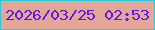文字の大きさ：3、枠の色：30c4d4、背景の色：e3a797、文字の色：6317e2 無料ブログパーツのブログ時計