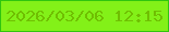 文字の大きさ：3、枠の色：30c50f、背景の色：83f118、文字の色：6fbf02 無料ブログパーツのブログ時計