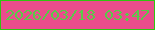 文字の大きさ：3、枠の色：30c510、背景の色：ea4d8c、文字の色：59ca49 無料ブログパーツのブログ時計