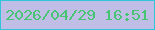 文字の大きさ：2、枠の色：30c5d9、背景の色：c0bee6、文字の色：47c574 無料ブログパーツのブログ時計
