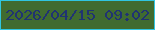 文字の大きさ：4、枠の色：30c5e2、背景の色：406b30、文字の色：203372 無料ブログパーツのブログ時計