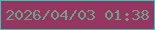文字の大きさ：4、枠の色：30c8bb、背景の色：973561、文字の色：69a389 無料ブログパーツのブログ時計