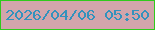 文字の大きさ：5、枠の色：30ca1c、背景の色：d3a5ab、文字の色：3392bd 無料ブログパーツのブログ時計