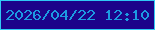 文字の大きさ：5、枠の色：30caf4、背景の色：1c048a、文字の色：1c9ae2 無料ブログパーツのブログ時計