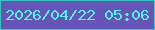 文字の大きさ：5、枠の色：30cbba、背景の色：6654b8、文字の色：4ef6eb 無料ブログパーツのブログ時計