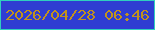 文字の大きさ：3、枠の色：30cfbe、背景の色：2f3dd2、文字の色：c1921c 無料ブログパーツのブログ時計