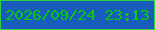 文字の大きさ：5、枠の色：30d041、背景の色：185dbc、文字の色：07ca0f 無料ブログパーツのブログ時計