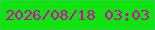 文字の大きさ：1、枠の色：30d047、背景の色：10e40e、文字の色：d201b2 無料ブログパーツのブログ時計