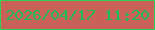 文字の大きさ：2、枠の色：30d153、背景の色：ca6159、文字の色：20c055 無料ブログパーツのブログ時計
