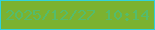 文字の大きさ：5、枠の色：30d2dc、背景の色：7bb230、文字の色：54bc6c 無料ブログパーツのブログ時計