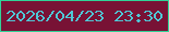 文字の大きさ：1、枠の色：30d398、背景の色：781235、文字の色：4fc7d6 無料ブログパーツのブログ時計
