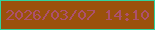 文字の大きさ：1、枠の色：30d39e、背景の色：9a510c、文字の色：ac506d 無料ブログパーツのブログ時計
