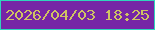 文字の大きさ：3、枠の色：30d4bc、背景の色：7625a6、文字の色：cfc363 無料ブログパーツのブログ時計