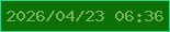 文字の大きさ：1、枠の色：30d590、背景の色：0c7005、文字の色：77b45d 無料ブログパーツのブログ時計