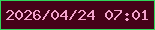 文字の大きさ：5、枠の色：30d65a、背景の色：450219、文字の色：f3a3cd 無料ブログパーツのブログ時計