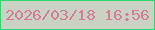 文字の大きさ：4、枠の色：30d671、背景の色：c9d2c3、文字の色：d47d94 無料ブログパーツのブログ時計