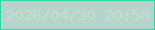 文字の大きさ：1、枠の色：30d6a4、背景の色：b5d4cb、文字の色：c8ddcd 無料ブログパーツのブログ時計