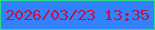 文字の大きさ：3、枠の色：30d892、背景の色：3282fc、文字の色：c21242 無料ブログパーツのブログ時計