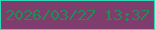 文字の大きさ：5、枠の色：30d9b5、背景の色：7f3d6d、文字の色：1d8f54 無料ブログパーツのブログ時計