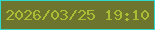 文字の大きさ：2、枠の色：30d9cc、背景の色：6d742d、文字の色：abbd34 無料ブログパーツのブログ時計