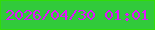 文字の大きさ：3、枠の色：30dc09、背景の色：31ca3b、文字の色：e113fd 無料ブログパーツのブログ時計
