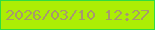 文字の大きさ：2、枠の色：30dd40、背景の色：acee05、文字の色：a7996d 無料ブログパーツのブログ時計