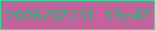 文字の大きさ：2、枠の色：30de96、背景の色：c2639d、文字の色：14be73 無料ブログパーツのブログ時計