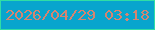 文字の大きさ：1、枠の色：30dea5、背景の色：08a5cd、文字の色：d48571 無料ブログパーツのブログ時計