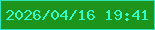文字の大きさ：2、枠の色：30e4ba、背景の色：1d951d、文字の色：30fcc4 無料ブログパーツのブログ時計