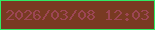 文字の大きさ：3、枠の色：30ea64、背景の色：783a22、文字の色：9c4654 無料ブログパーツのブログ時計