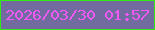 文字の大きさ：2、枠の色：30ec14、背景の色：716ba0、文字の色：f259f4 無料ブログパーツのブログ時計
