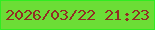 文字の大きさ：2、枠の色：30ec21、背景の色：6cdd36、文字の色：912e25 無料ブログパーツのブログ時計
