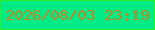 文字の大きさ：4、枠の色：30ee26、背景の色：00ea85、文字の色：c1852a 無料ブログパーツのブログ時計