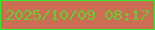 文字の大きさ：1、枠の色：30ee2d、背景の色：cb6e54、文字の色：66cd31 無料ブログパーツのブログ時計
