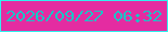 文字の大きさ：2、枠の色：30f0ef、背景の色：e42ca1、文字の色：1bc4c6 無料ブログパーツのブログ時計