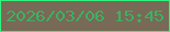 文字の大きさ：4、枠の色：30f37d、背景の色：796957、文字の色：3db163 無料ブログパーツのブログ時計