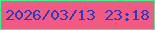 文字の大きさ：1、枠の色：30fc8c、背景の色：f25a83、文字の色：233fc0 無料ブログパーツのブログ時計
