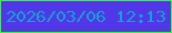 文字の大きさ：4、枠の色：30ff24、背景の色：5137e8、文字の色：13a1d2 無料ブログパーツのブログ時計