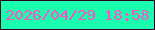 文字の大きさ：3、枠の色：31021f、背景の色：18fdae、文字の色：fe51c3 無料ブログパーツのブログ時計